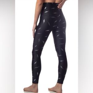 Emily Hsu Lightning Bolt foil sneakers legging size Small